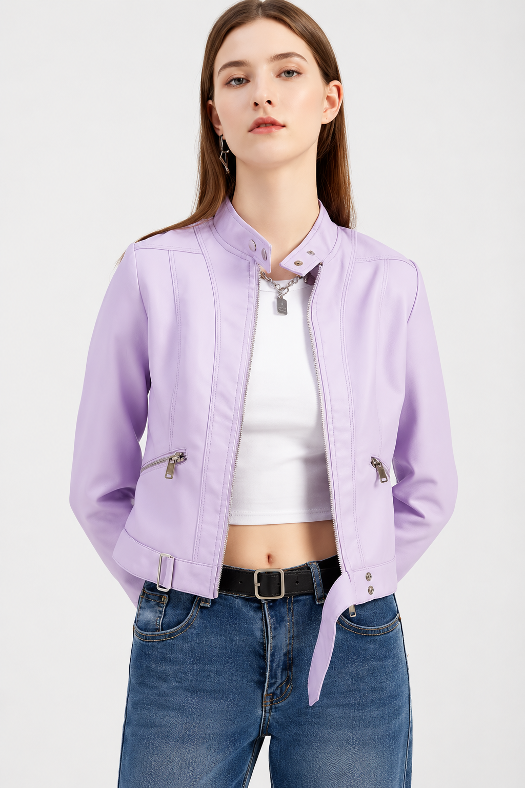 Jaqueta de Couro PU Premium Beckey