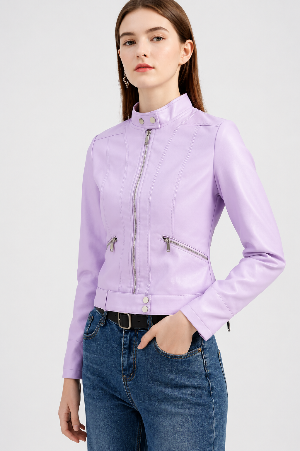 Jaqueta de Couro PU Premium Beckey