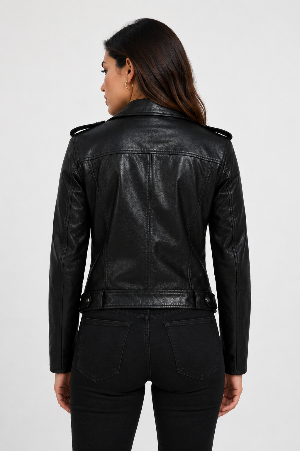 Jaqueta de Couro PU Premium Outwear
