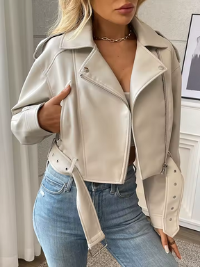 Jaqueta de Couro PU Premium Capri