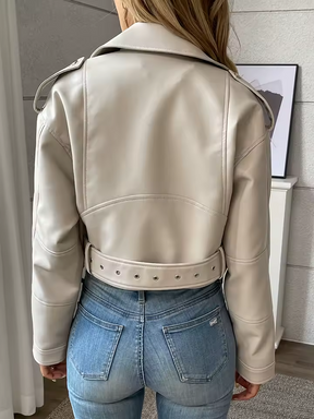 Jaqueta de Couro PU Premium Capri