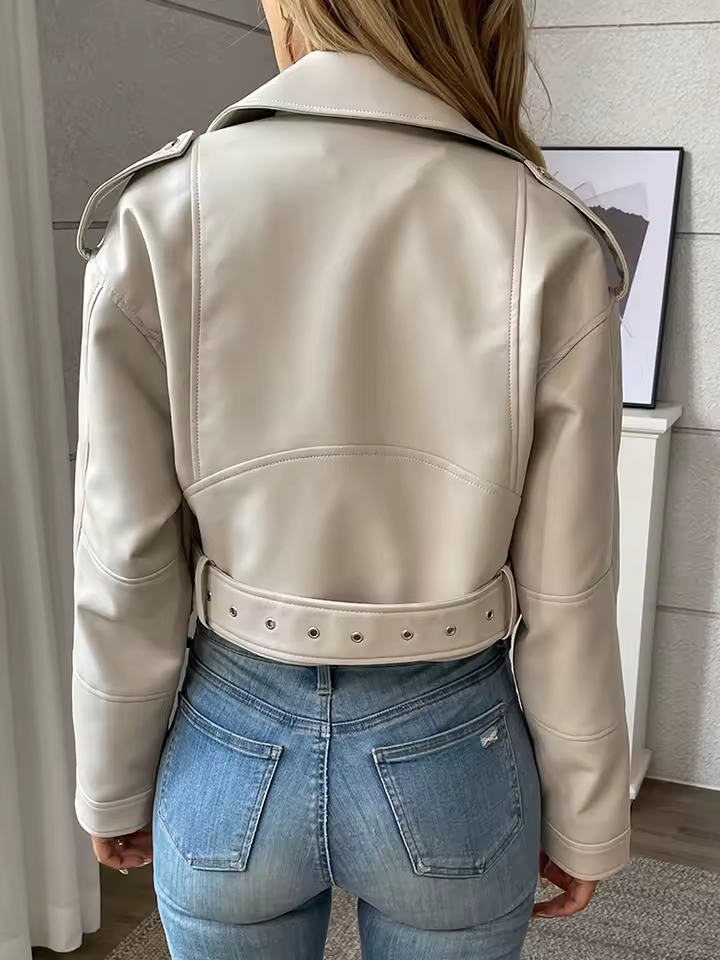 Jaqueta de Couro PU Premium Capri