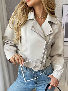 Jaqueta de Couro PU Premium Capri