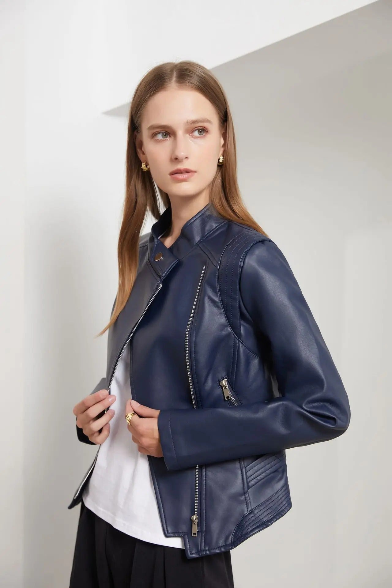 Jaqueta de Couro PU Premium Milano