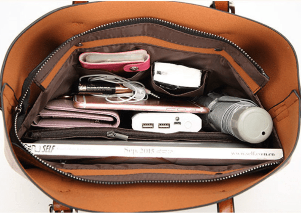 bolsa-feminina-de-ombro-em-couro-genuino-mulher-elegante-9358221 - Kabani