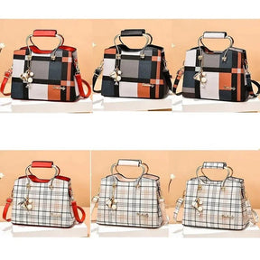 bolsa-feminina-xadrez-em-couro-genuino-queen-premium-9742788 - Kabani