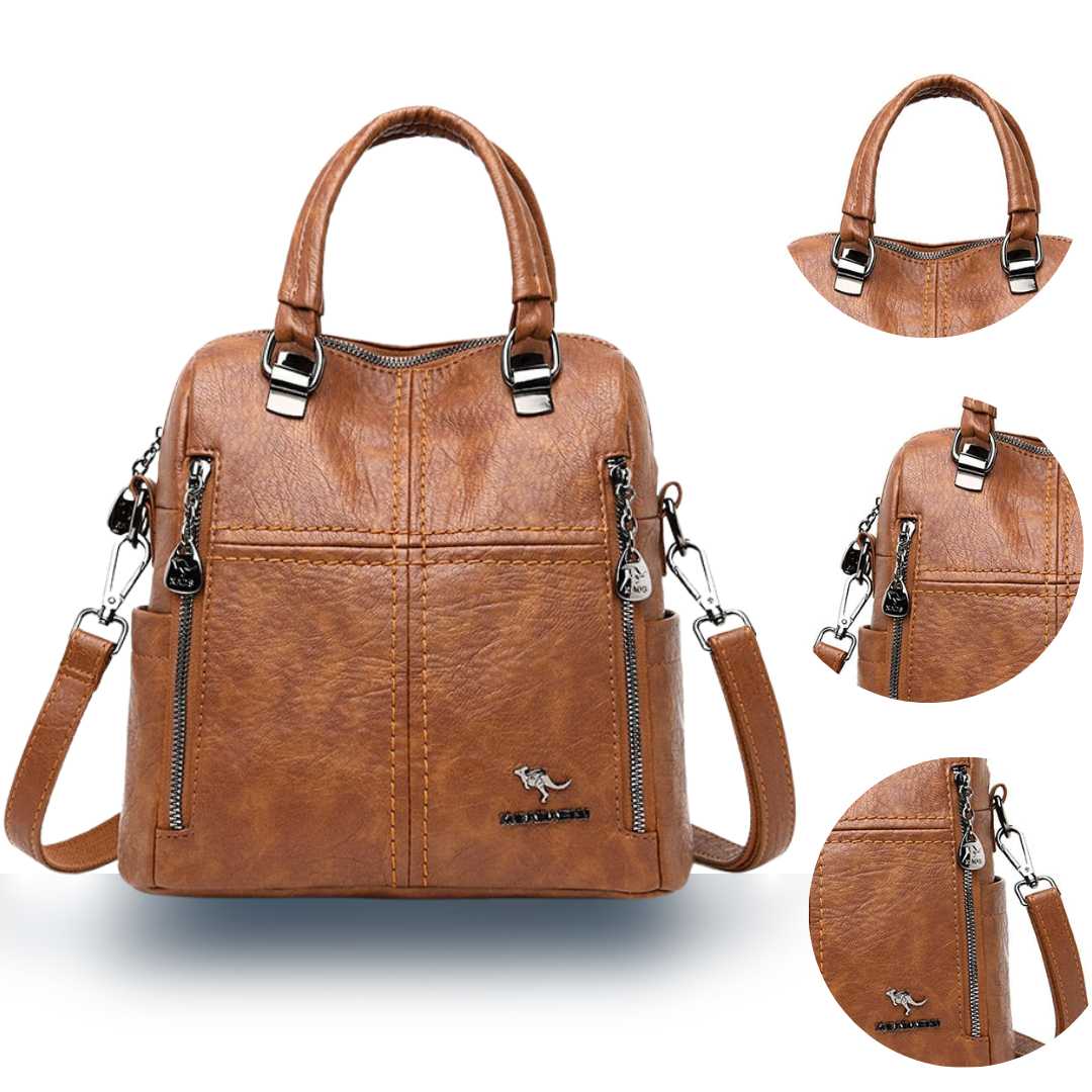 bolsa-mochila-feminina-em-couro-genuino-twoinone-premium-3818410 - Kabani