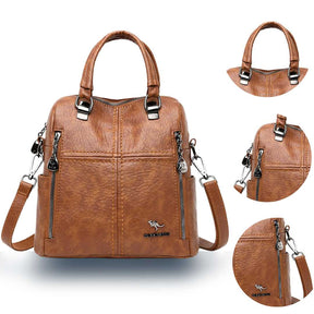 bolsa-mochila-feminina-em-couro-genuino-twoinone-premium-3818410 - Kabani