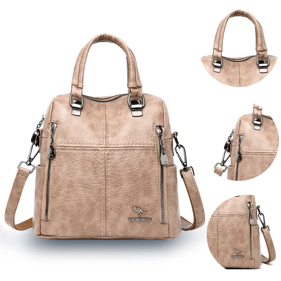 bolsa-mochila-feminina-em-couro-genuino-twoinone-premium-7895918 - Kabani