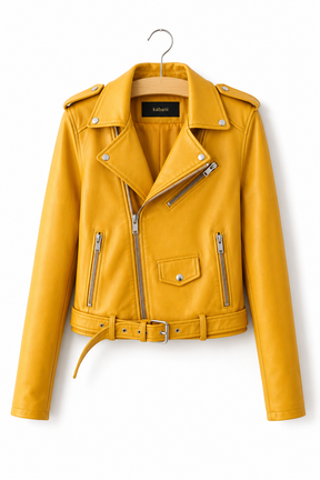Jaqueta de Couro PU Premium Outwear