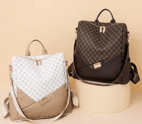mochila-feminina-xadrez-em-couro-genuino-levian-premium-3368616 - Kabani