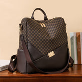mochila-feminina-xadrez-em-couro-genuino-levian-premium-4531210 - Kabani