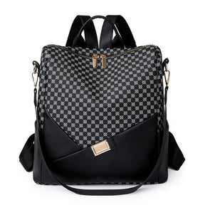 mochila-feminina-xadrez-em-couro-genuino-levian-premium-4899676 - Kabani